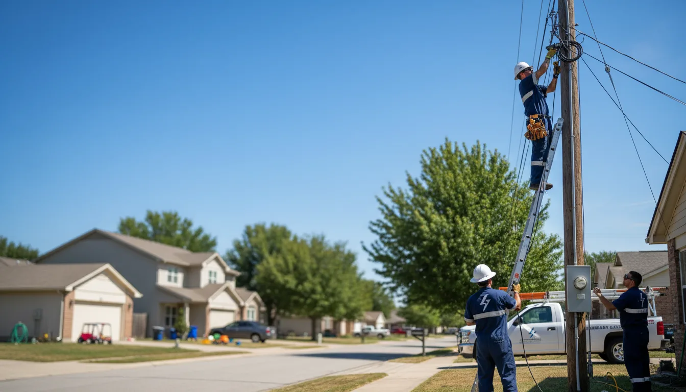 Residential electrician providing installation services in Helm, CA